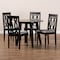 Baxton Studio Imogen Grey Upholstered and Brown Finished Wood 5-Piece Dining Set 170-9734-10896 - alternate 7